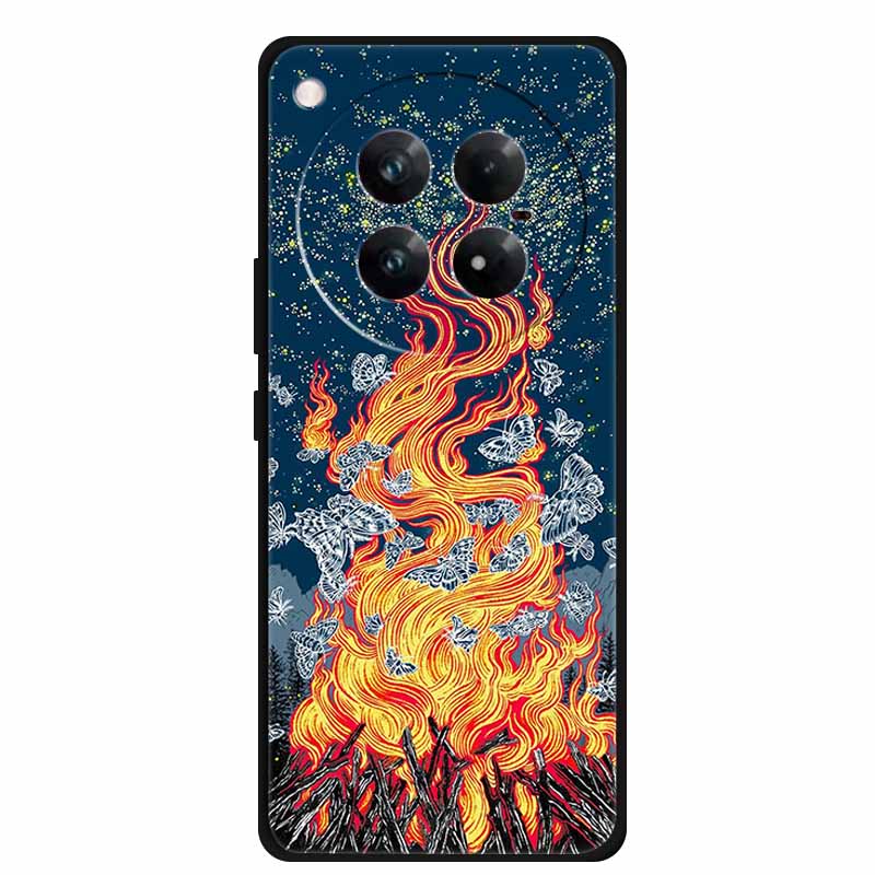 For Infinix Zero 40 5G Case Black Silicone TPU Painted Planet Cover Luxury Animal Case For Infinix Zero 40 4G Luxury FlowerFunda