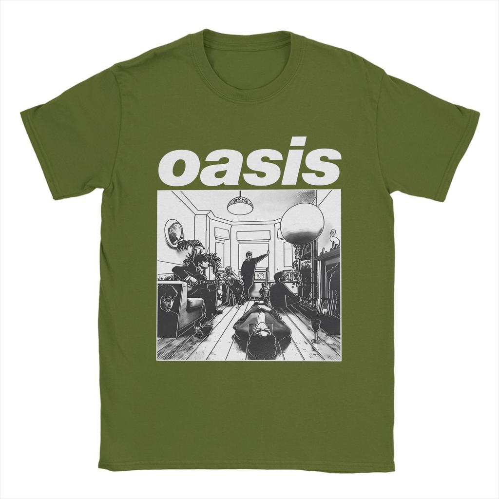 Definitely Maybe Rock Band  T Shirt Men Women Cotton Casual T-Shirts Crew Neck O-Oasis Tee Shirt Short Sleeve Tops Party