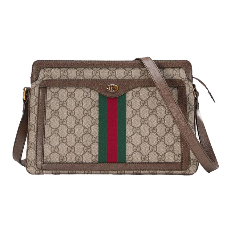 

Gucci Ophidia Logo Stripe Web Canvas And Leather Accordion Shoulder Bag Women shoulder bag Ebony Brown 52335496iwt8745 Basic Set (Bag+Dust Bag)
