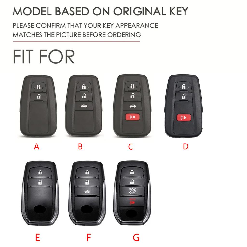 Leather Car Key Fob Case Cover Accessories For Toyota Sienna Rav4 Venza Mirai Hybrid Vehicles Alphard Previa Voxy