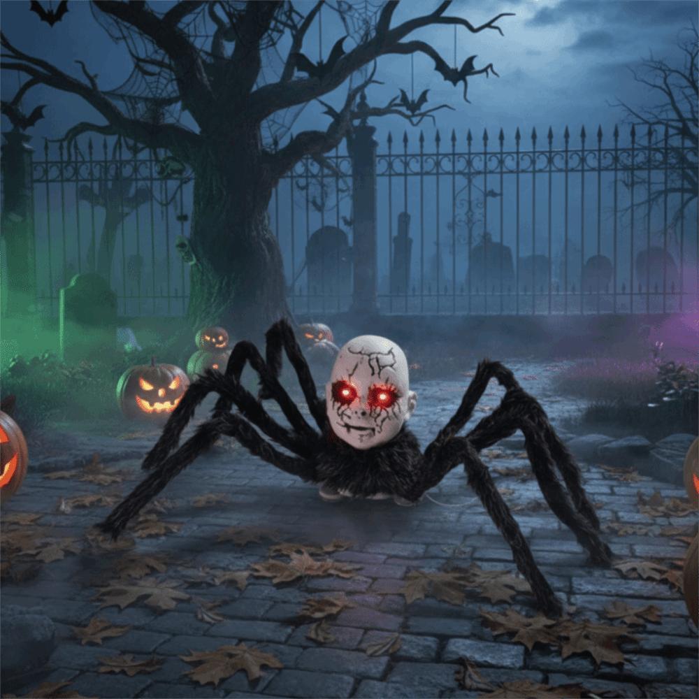 Sound Activated Halloween Electric Walking Spider Halloween Spider Ornament Haunted House Prop