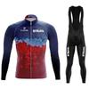 Quick-Dry Cycling Jersey Set Long Sleeve Road Bike Outfit Men Women Tour De France Style