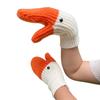Female Winter Warm Knitted Cartoon Full Finger Gloves Thick Warm Soft Mittens