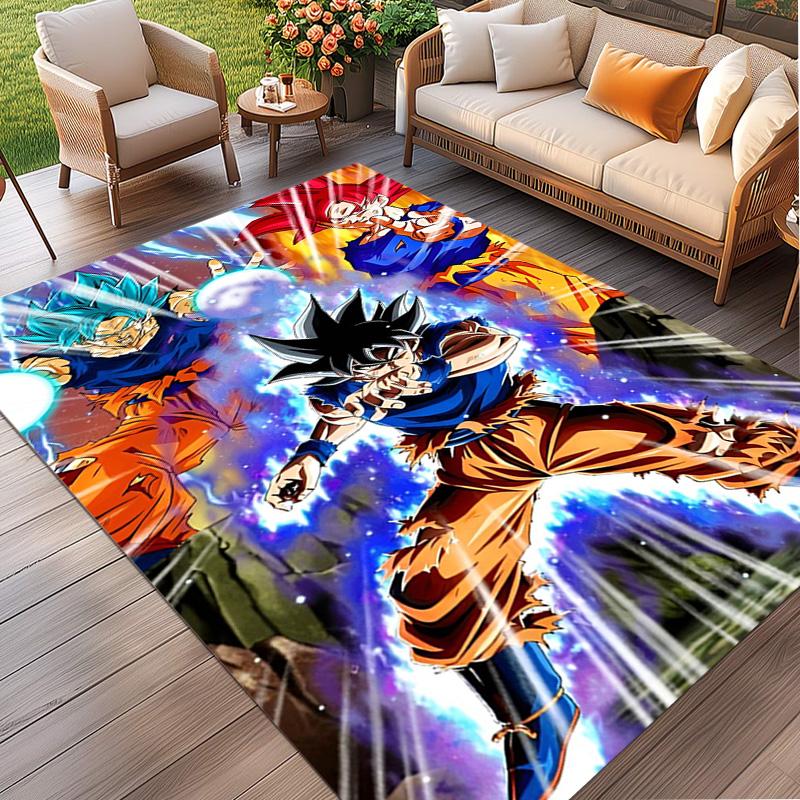 DRAGON BALL Print Rug, Washable Floor Carpet, For Entryway Dorm Laundry Room Office Study, Home Decor Birthday Christmas Gift