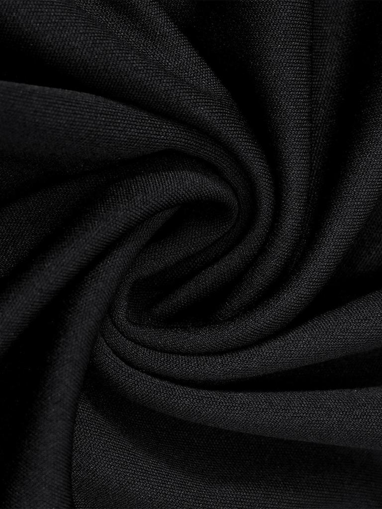 Dámské stylové neformální úzké šaty s dlouhým rukávem a výstřihem do V