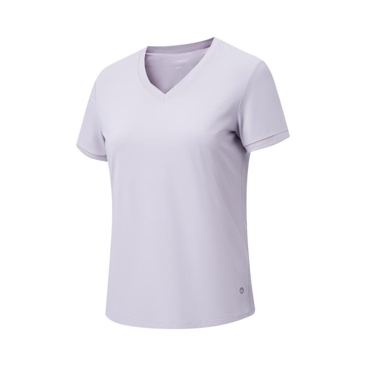 Li-Ning Fitness Series Quick-Dry Cool UV-Resistant Slim Fit V-Neck T-Shirt Women tops ATSW338-5 S