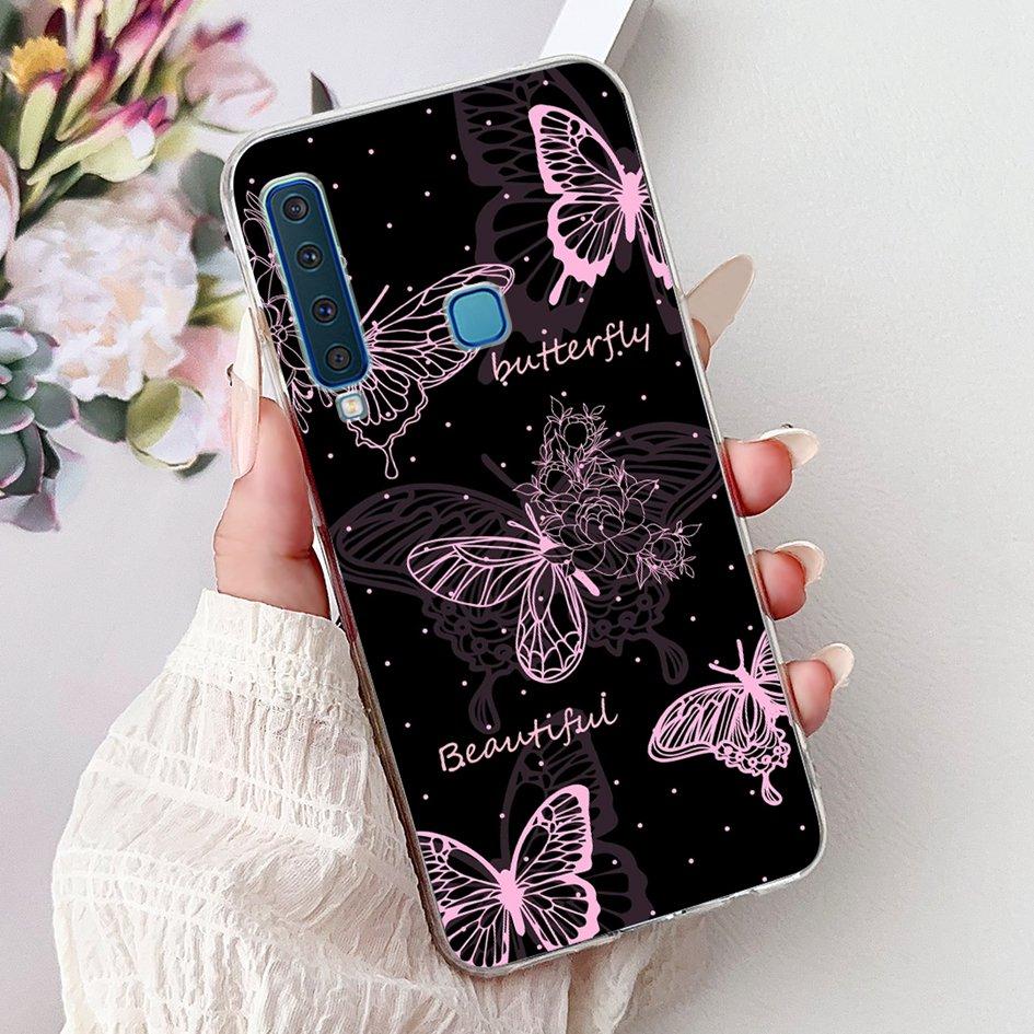 For Samsung Galaxy A7 A9 2018 Case New Fashion Flower Marble Soft Silicone Clear Phone Cover For Samsung A9 2018 SM-A920F Bumper