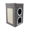 Cat Cube House Multipurpose 3 Layers Large Space Warm Windproof Scratch Resistance Collapsible Cat