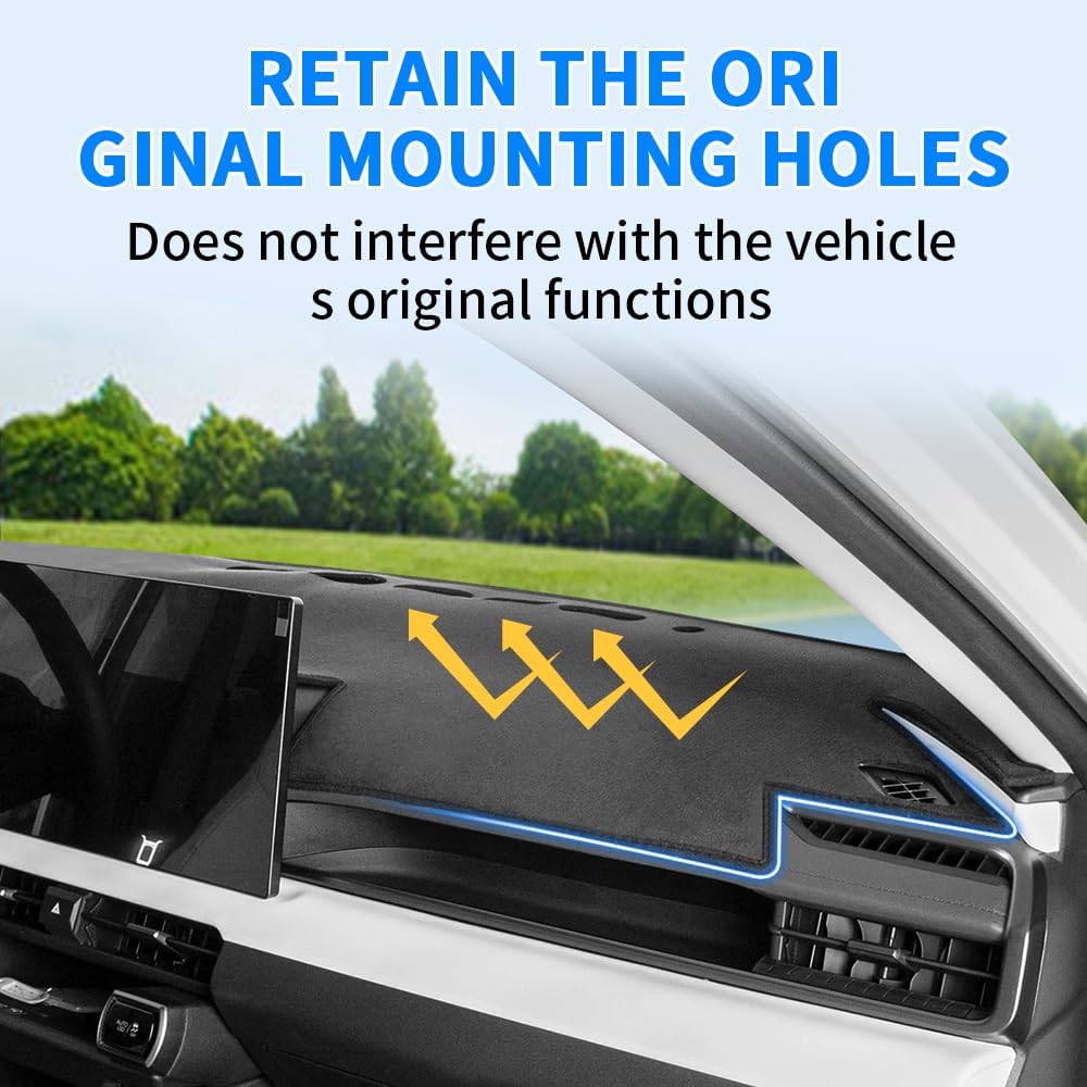 Car Dashboard Cover Mat for Toyota RAV4 2026 Interior Accessories Custom Flannel Material Non-Slip Dash Board Covers Sunshade Windshield Anti Glare