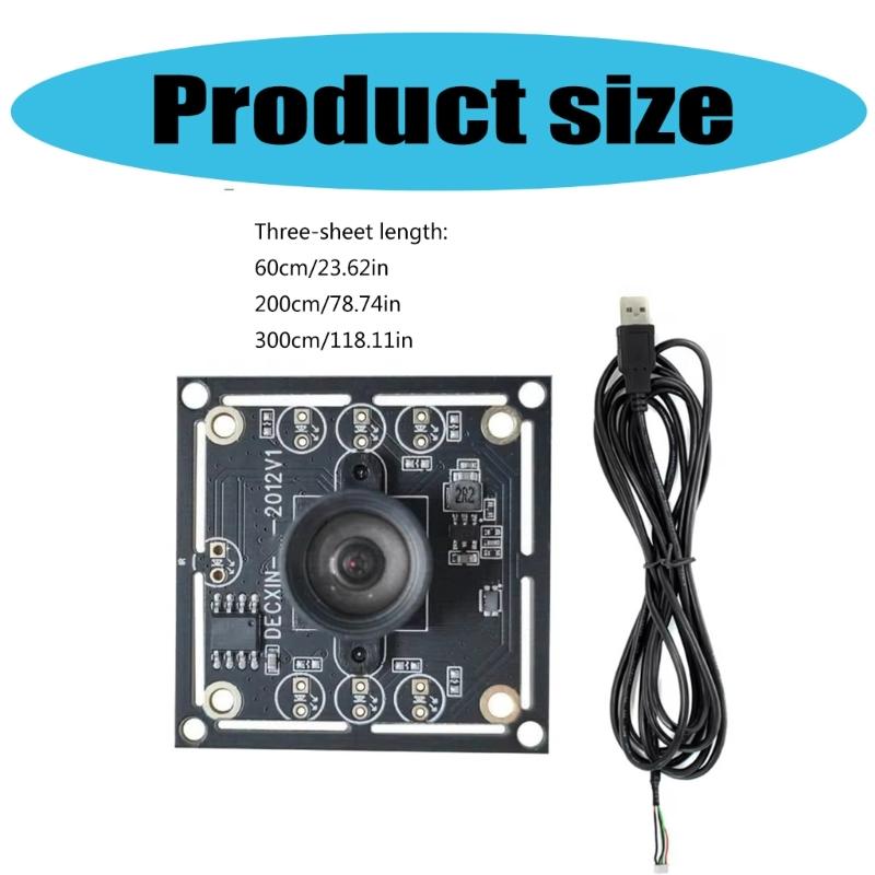 1 Set Modulo Scheda Fotocamera USB Nudo 1MP 100 Gradi Chip OV9732 Messa a Fuoco Fissa Formato YUV2 per Progetti di Riconoscimento Facciale