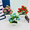 Plant Silk Rose Simulated Flower Potted Plant Bonsai For Home And Decor Event