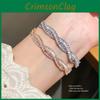 Geometric Adjustable Bracelets For Women With Zirconia Inlay Fashion Jewelry Gift For Winter