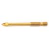 10Pcs Hex Shank Titanium Ceramic Tile Marble Glass Drill Bit Cross Spear Head 6mm
