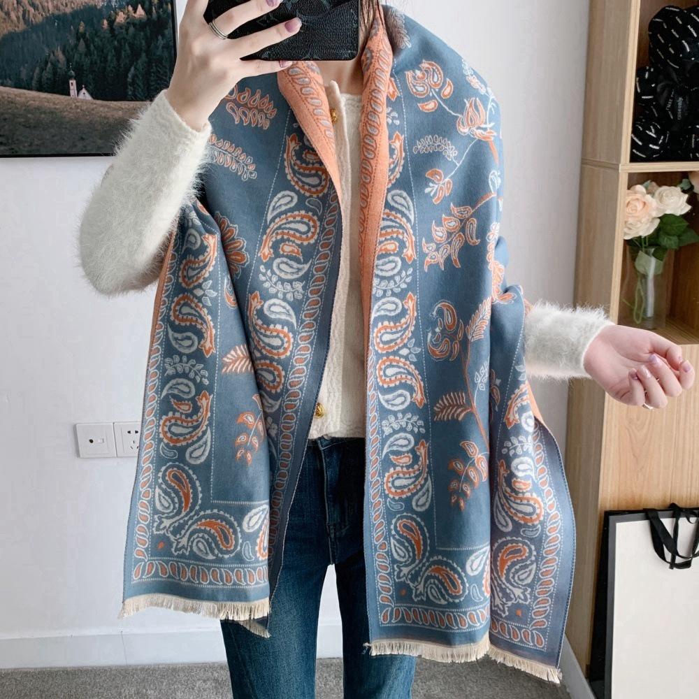 Liu Yifei Langer Schal Damen Winter Halswärmer - Hochwertiger Kaschmir-Imitat Strickschal