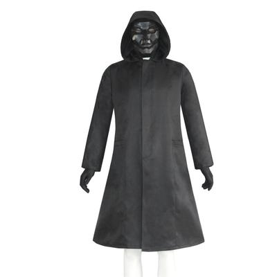 Child Black Long-sleeved Cosplay Coat Trench Coat
