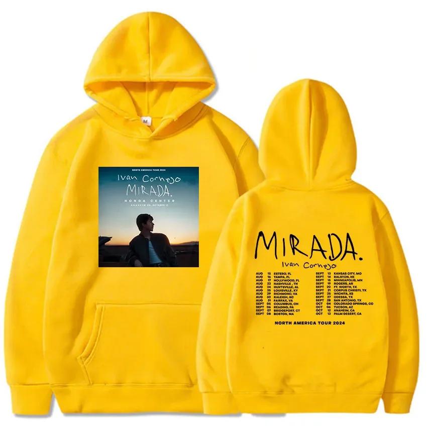

Mirada Album Tour 2024 Hoodies Ivan Cornejo Singer Graphic Sweatshirts Streetwear Women Winter Hooded Pullovers Sudaderas Female 3XL