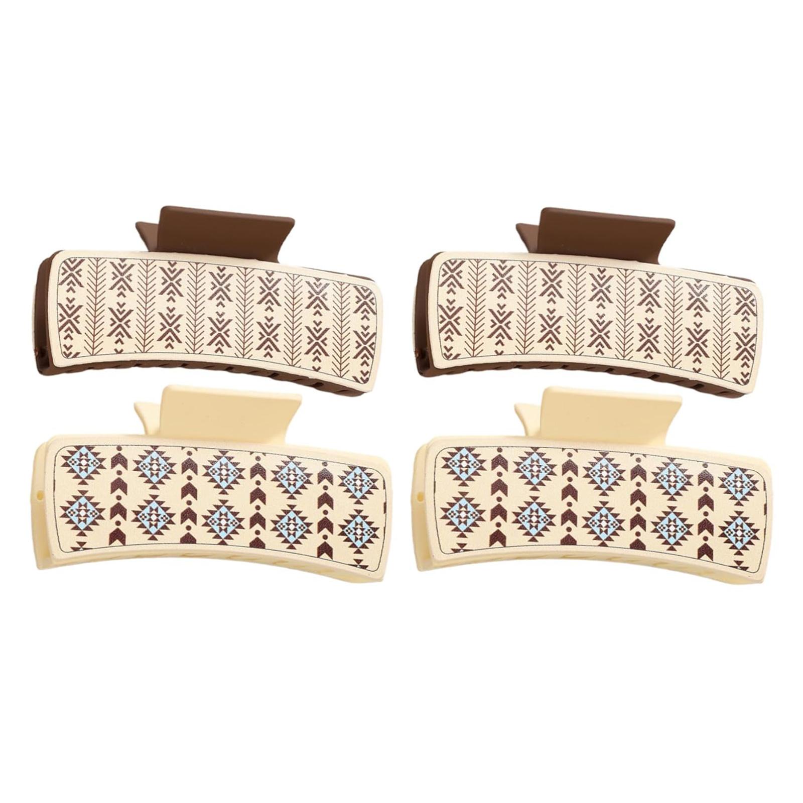 

Винтажный набор западных заколок для волос Стильная заколка-краб с принтом Заколка для волос на Хэллоуин для вечеринок и ежедневного использования C