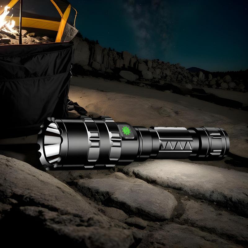 Strong Flashlight USB Rechargeable Outdoor Torch Multi-Mode Portable Waterproof Flashlight For Hunting Hiking Climbing Adventure