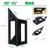1 Pc Aluminum Alloy Wooden Square Multifunction Ruler 45 90 Degree/Double 45 Degree Gauge Woodworking Ruler