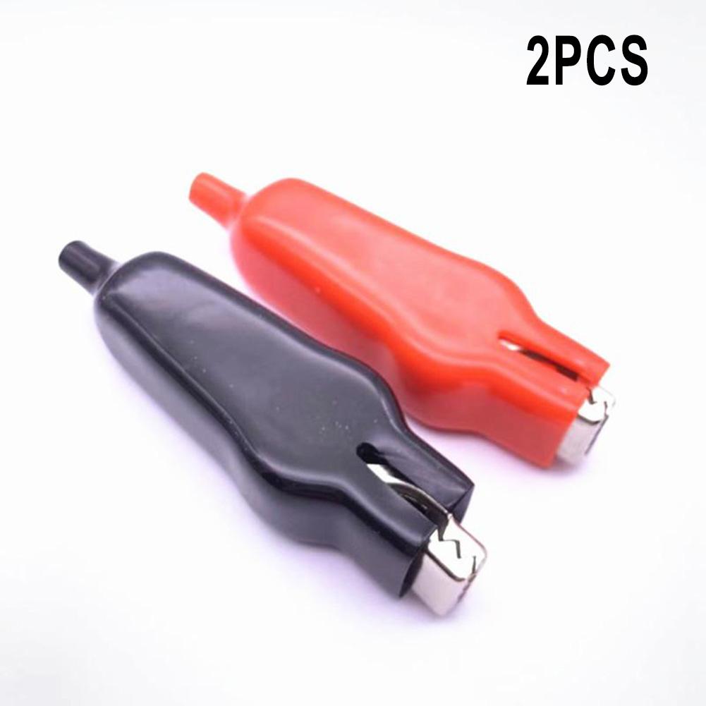 

2/10pcs 20A Sheathed For Alligator-Alligator Clip Insulated Battery Clip 75mm For Electrical Engineering And Voltage Testers