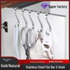 Kaiwang Stainless Steel Thick Flat S-Hook for Kitchen, Sausage, Bacon, and Fish Drying