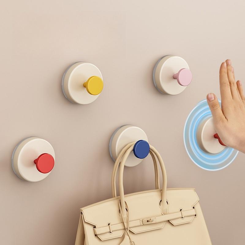Suction Cup Hook Reusable Self-adhesive Hooks Wall Adhesive Hanger Towel Holder Travel Bathroom Kitchen ccessories Supplies