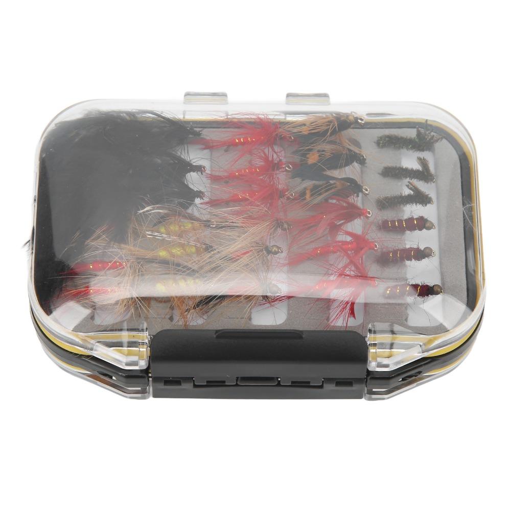 60PCS with High Carbon Steel Hook Fly Fishing Lures Lightweight Fly Fishing Tackle  For Trout Bass