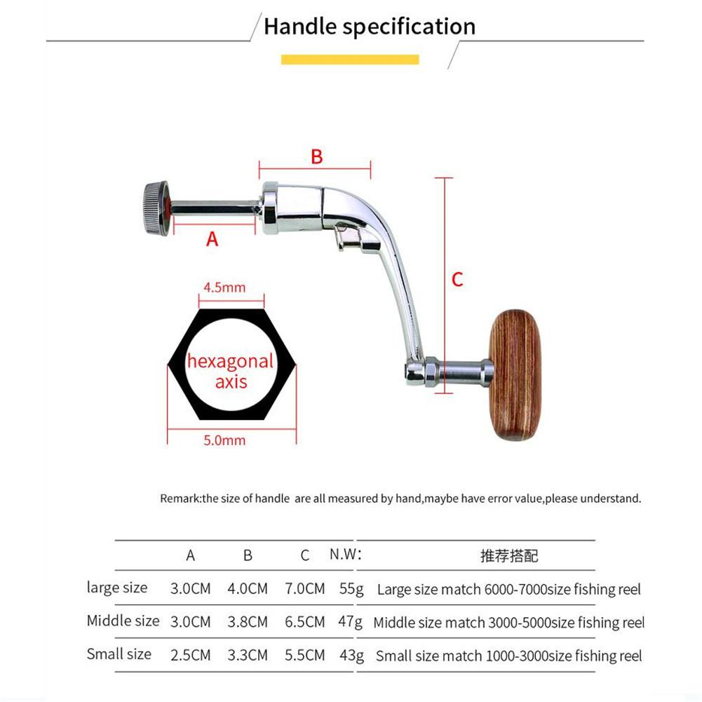 Universal Metal Handle Fishing Reels Crank Rock Arm Fishing Reel Spinning Grip Metal Folding