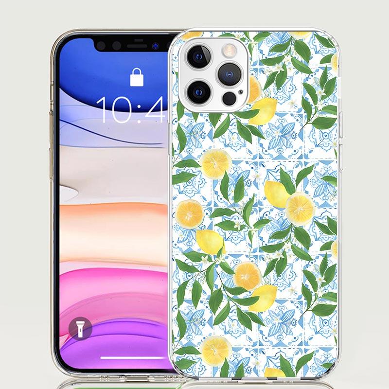 Summer Fruits Lemon Phone Case For iPhone 17 Air 16 15 Plus 11 14 Pro Max 13 Mini 12 7 8 + SE Pattern Art Customized Cover 17 Ai