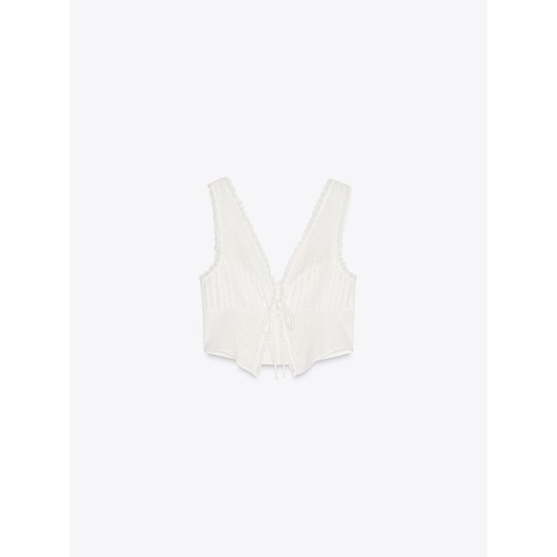 Za2025 Summer New Women clothes Versatile Tulle Bowknot Decoration Shoulder Strap V-neck Short Jacket 7200027 251