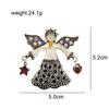 Blucome Rhinestone Vintage Angel Brooch Enamel Opal Jewelry Retro Style Women And Men Pin High Quality New 2023