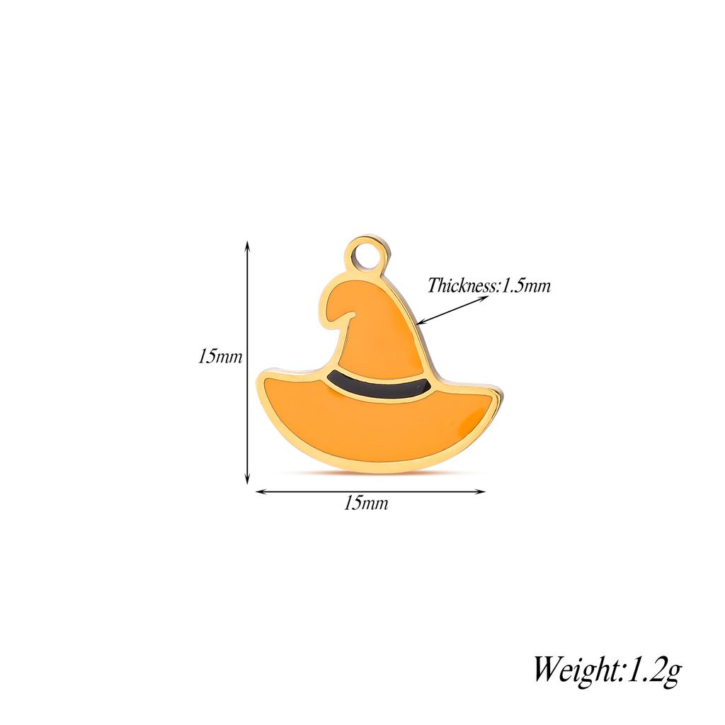 4Pcs/lot Halloween Charms Stainless Steel Pumpkin Ghost Bat Pendant for Making DIY Necklace Jewelry Accessories Supplies
