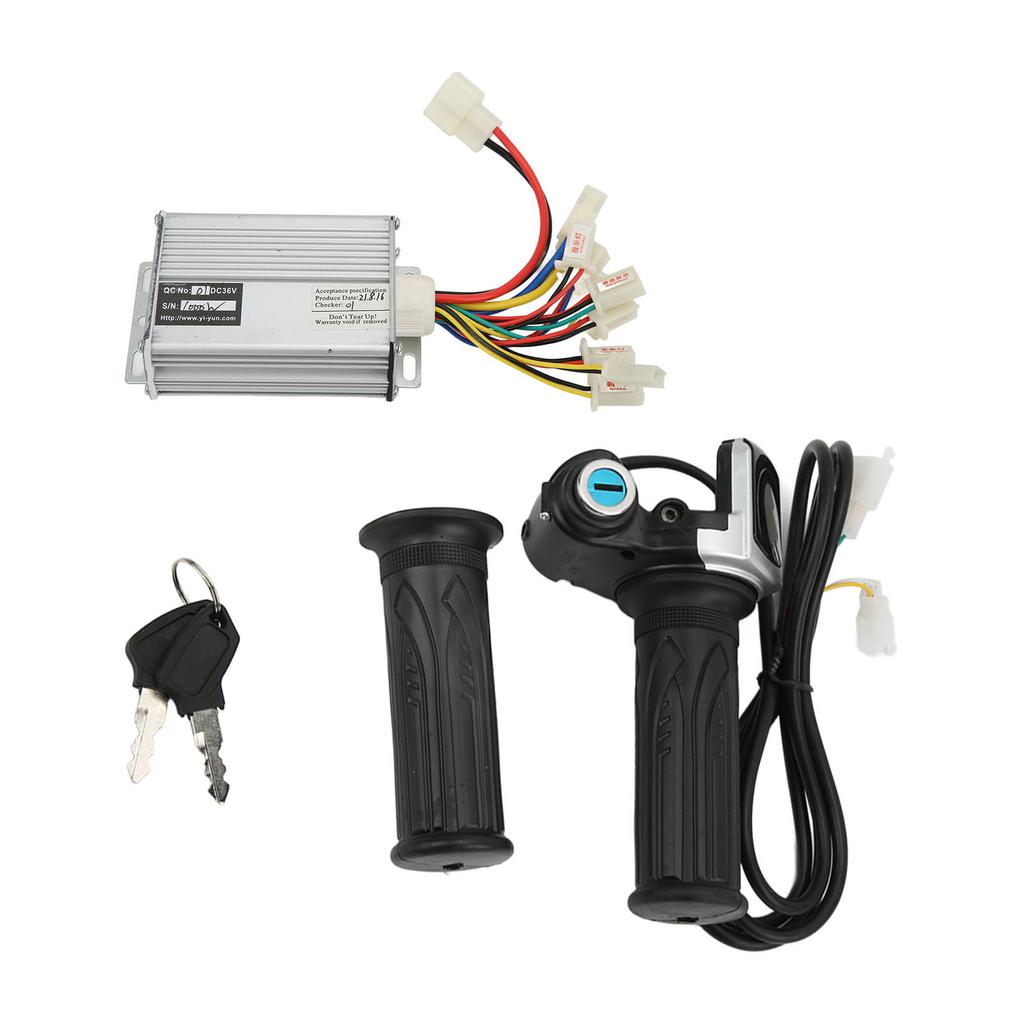36V 1000W Motor Brushed Speed Controller with Locking Battery Display Throttle Twist Grip for Mini Bike