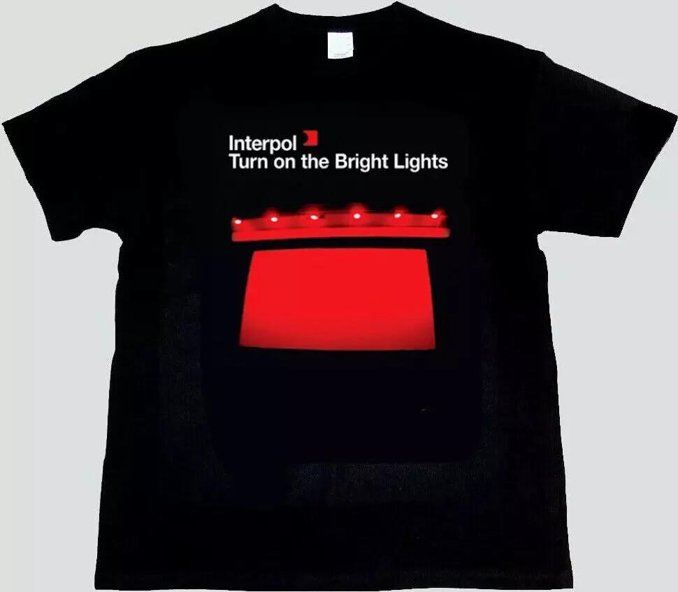 Interpol Turn On The Bright Lights Black Tee, Rock Band Shirt