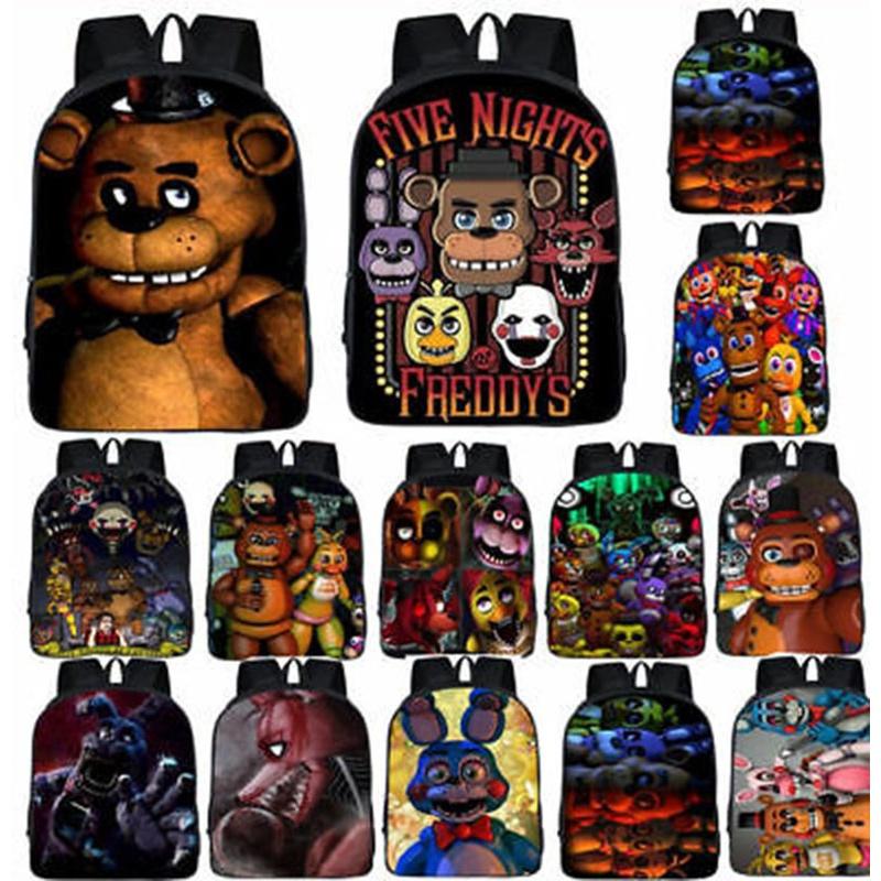 Vibrant Five Nights At Freddy's Backpack With Anime Pattern For Kids And Students