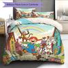 Pippi Longstocking  Pattern Bedding Quilt Set  Home Decoration  Gift (1 * Duvet Cover + 2 * Pillowcase  Without Core)
