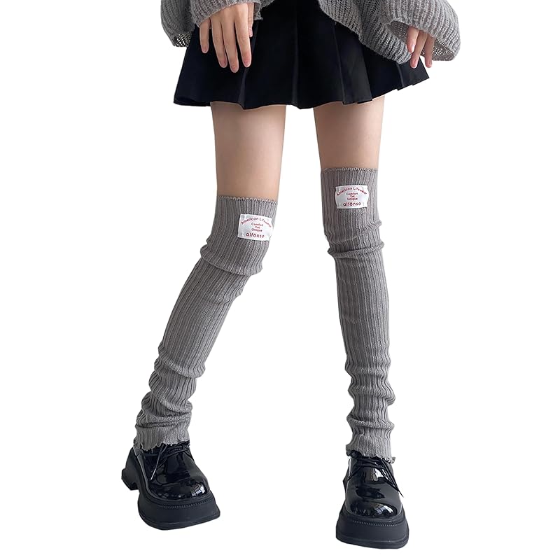 

[Laisve] leg warmers ladies ankle warmers long soft knit Cold protection socks leg cover foot cover loose socks warm Cold measures cute Y2K uniform