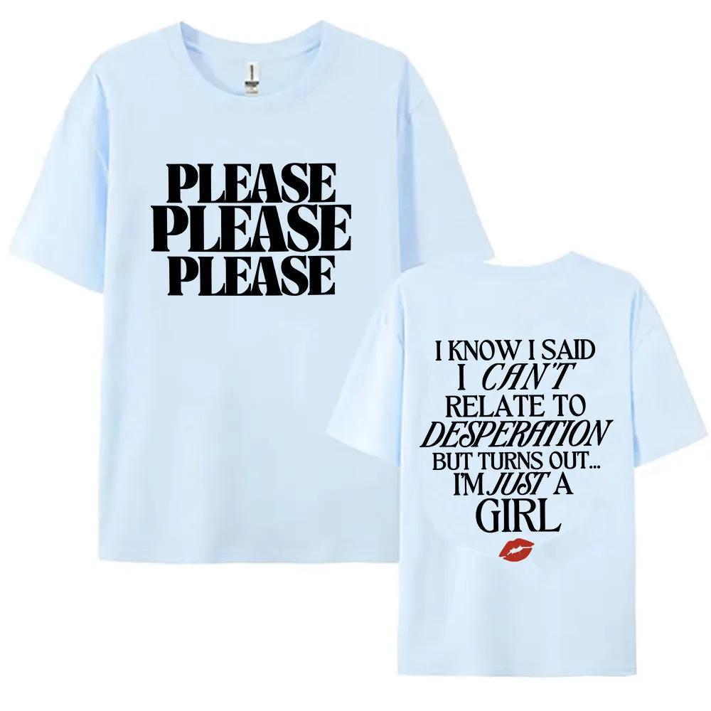 Sabrina Carpenter Please Please Please Tees 2024 New Song Graphic Print Teeshirt WomenMen Cotton Summer Tshirts Casual Clothes