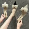 Fashion Crystals Women's Slippers and Ladies Sandals With Bow Jewels Rhenstone Shoes Slides Clappers 2025 Luxury Pvc On Sale 39 Shoe Vip