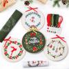 Printed Pattern Christmas Embroidery Kit Handmade Embroidery Starter Kit  Practice