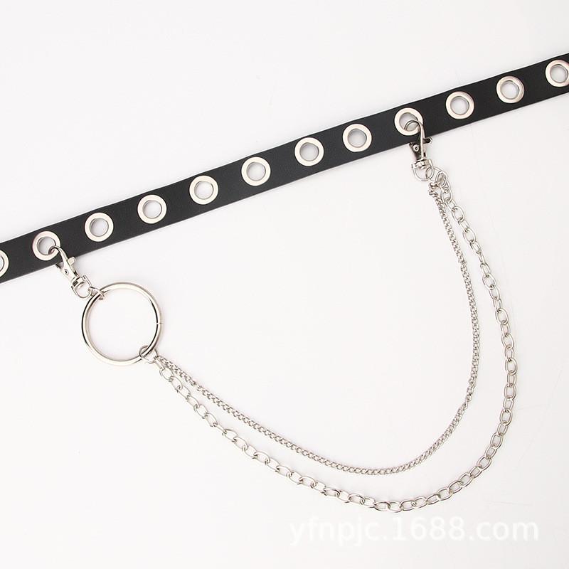 European Style Silver And Gold Chain Belt With Electroplated Finish For Men Women