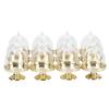 12er Set Mini Süßigkeitenbox Kuchenständer Cupcake Süßigkeiten Präsentationsplatte mit Deckel PartyzubehörBoden Gold