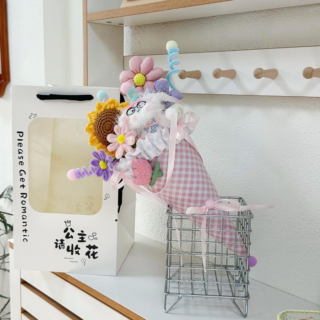 New Year's Ice Cream Doll Bouquet Finished Creative Doll Hand Bouquet To Send Relatives and Friends Finished Souvenir