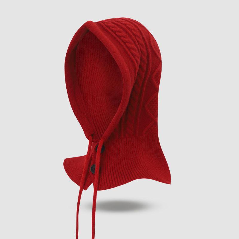New Winter Twist Pattern Ski Beanie Hats Women Female Thick Warm Skullies Balaclava Gorros Outdoor Earflap Knit Hat