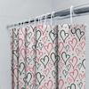 Pink Black Heart Shower Curtain Bathroom Decor Waterproof Fabric Print Home Decoration (B)