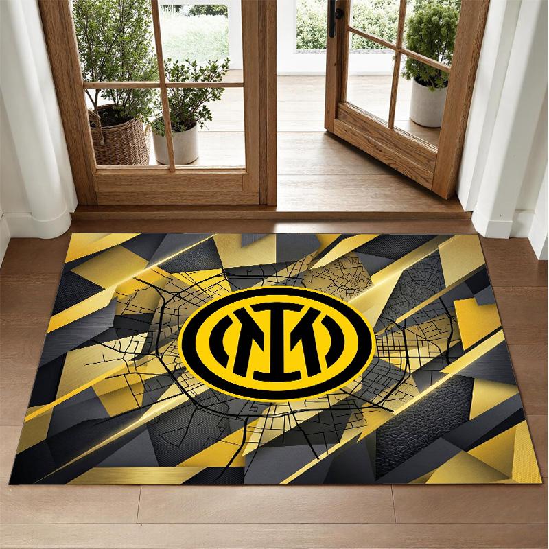 Borussia Dortmund Design Crystal Velvet Rug Soft Decorative Mat for Bedroom Entrance