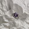 Серебряное кольцо с натуральным аметистом 3.923ct, вес изделия 3,35 гр (2178996)