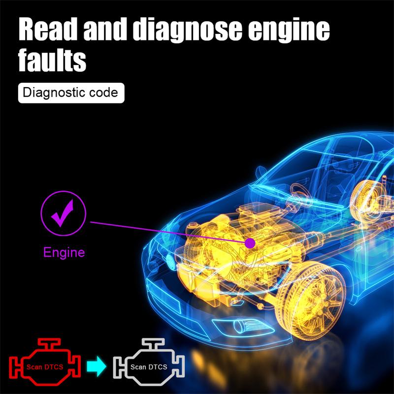 Obdii Code Reader Elm 327 Scanner Car Diagnostic Tool Auto Scan Tool Obd2 Scanner For Ios Android Pc Bluetooth-Compatible 4.0
