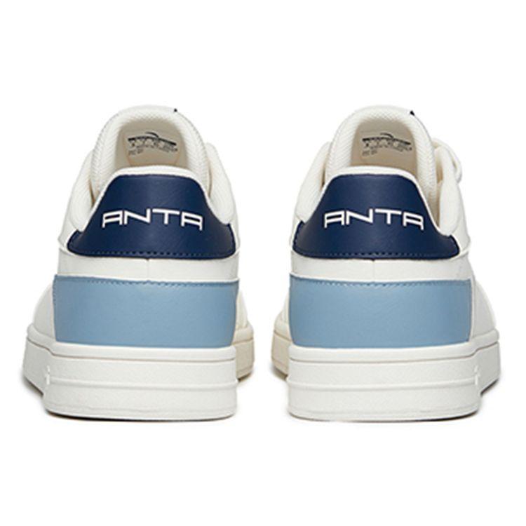 Anta Fashion Slip-Resistant Durable Lightweight Low-Top Skate Shoes Men sneaker White Blue 912038031R-10