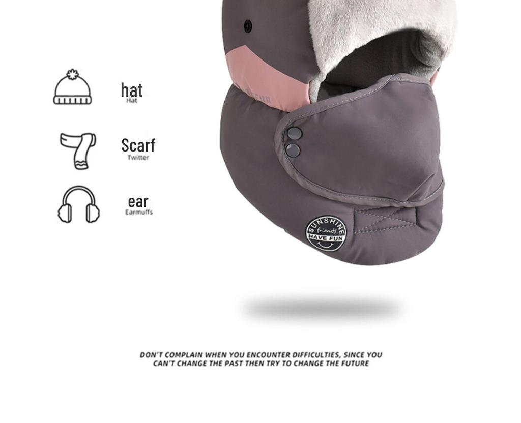 Men's Winter Lei Feng Hat: Fleece-Lined, Thickened, Windproof, Coldproof, Outdoor Cycling Ear Protection Pullover